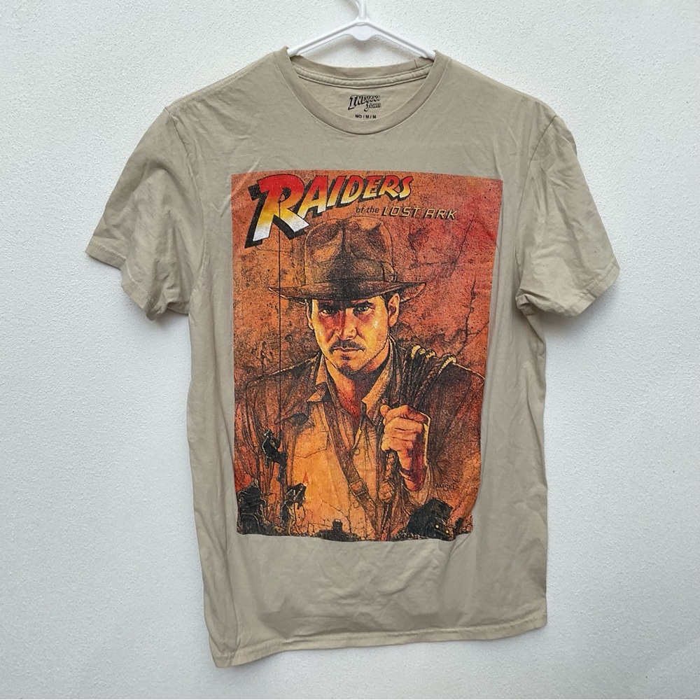 Indiana Jones Lucasfilm Raiders Of The Lost Ark Movie Graphic T-Shirt Size Med